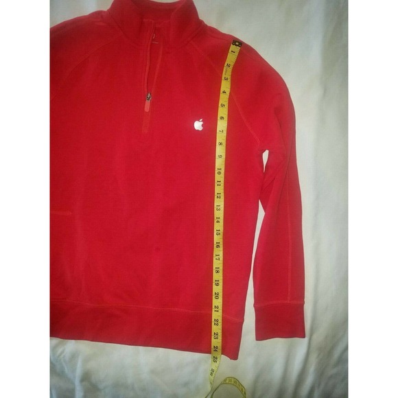 Apple Myrrh Red Quarter 1/4 Zip Pullover Sweater Uniform Size Small - Picture 8 of 8